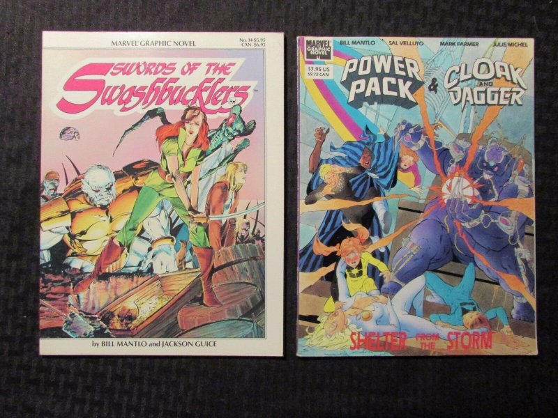 1984/89 Marvel Graphic Novel SWASHBUCKLERS FN+ Power Pack & Cloak And Dagger FN