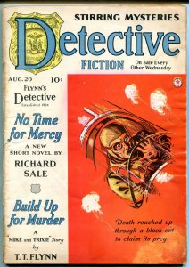 Detective Fiction Weekly Pulp August 20 1941- Richard Sale- TT Flynn VG