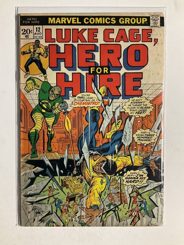 HERO FOR HIRE 12 1ST CHEMISTRO VF+ VERY FINE+ 8.5 MARVEL