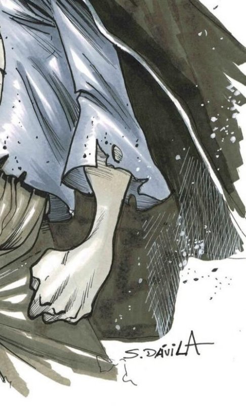 One Piece Luffy Original Art by Sergio Dávila – A4 Ink & Wash Signed