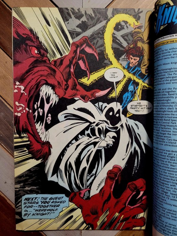 Marc Spector: Moon Knight #52 Marvel 1993 1st CUBIST! Gambit & Werewolf By Night