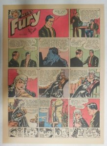 Miss Fury Sunday by Tarpe Mills from 9/17/1944 Size: 11 x 15  Very Rare Year #4