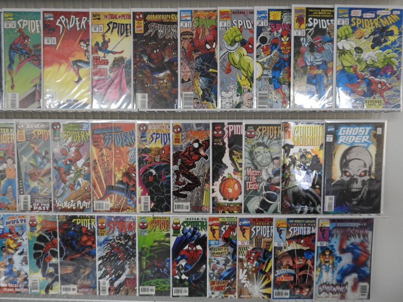 Huge Lot of 130+ Comics W/ Spiderman, X-Force, Cable! Avg. VF Condition!