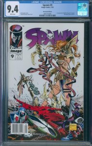 Spawn #9 CGC 9.4 Newsstand Edition - 1st Appearance of Medieval Spawn & Angela
