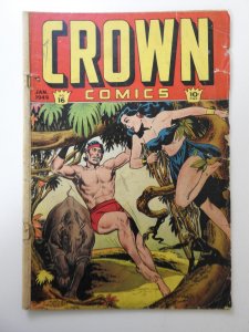 Crown Comics #16 (1949) GD Condition! ink on 1st page see pic