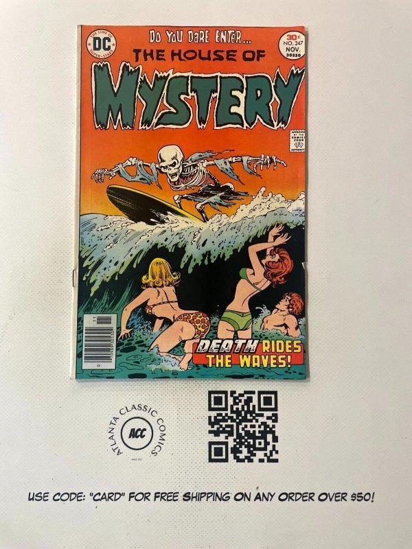 House Of Mystery # 247 VF DC Bronze Age Comic Book Horror Skeleton Surf 23 J892