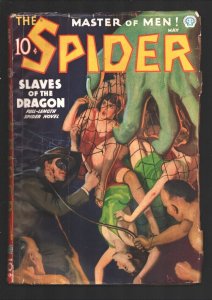 Spider 5/1936-Popular-Slaves of the Dragon- John Howitt cover shows the Spi...