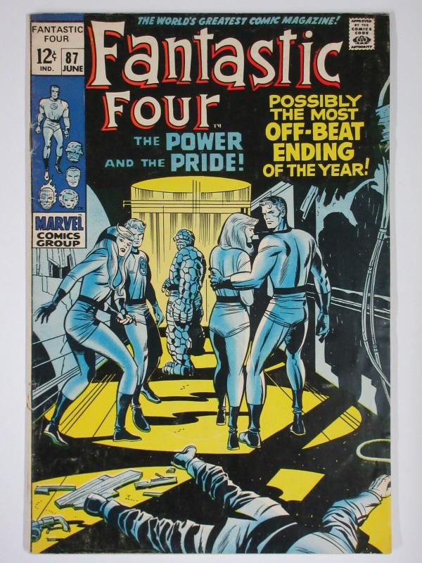 FANTASTIC FOUR 87 VG  June 1969 DANGLING STAPLE COMICS BOOK