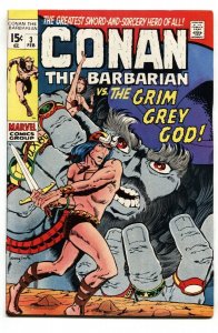 CONAN #3 1971-MARVEL COMICS-GRIM GREY GOD-BARRY SMITH VF/NM