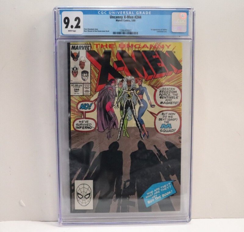 Uncanny X-Men #244 CGC 9.2 1st Appearance of Jubilee 1989 Marvel