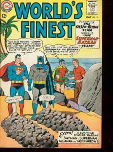 WORLDS FINEST #141 '64 DC SUPERMAN BATMAN ROBIN AQUAMAN FN/VF