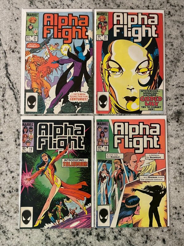 4 Alpha Flight Marvel Comic Books #18 19 20 21 NM Wolverine X-Men