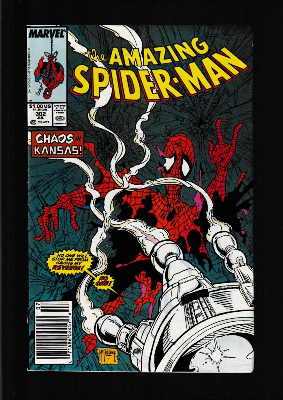 The Amazing Spider-Man #302 Newsstand Edition (1988) VFN / TODD MCFARLANE