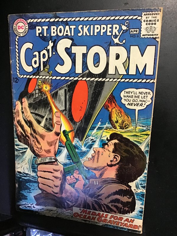 P.T. Capt. Storm #6 (1965) Jap Sub cover!  Affordable-Grade!  VG- Wow!