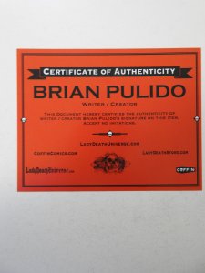 Lady Death: Oblivion Kiss Premium Foil (2016) NM- Condition! Signed W/ COA!