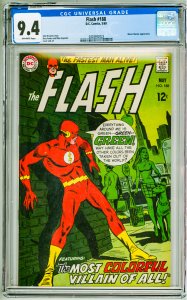 The Flash #188 (1969) CGC 9.4! broken slab