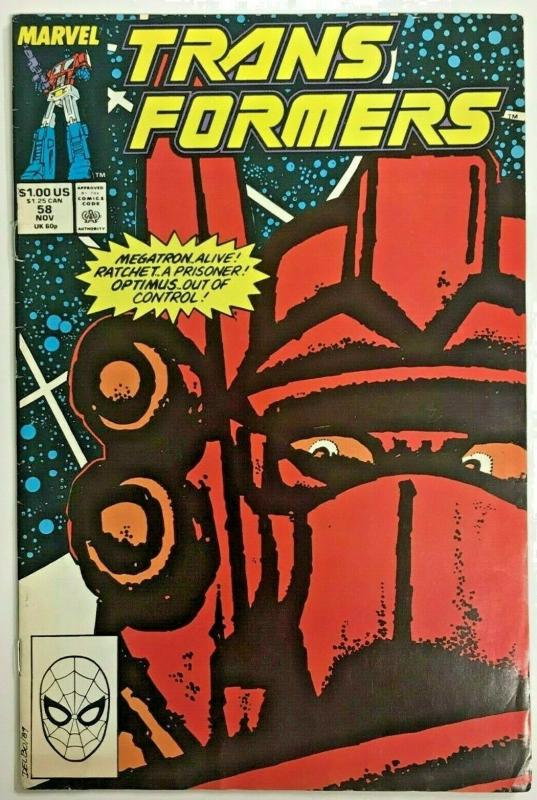 TRANSFORMERS#58 FN 1989 MARVEL COMICS