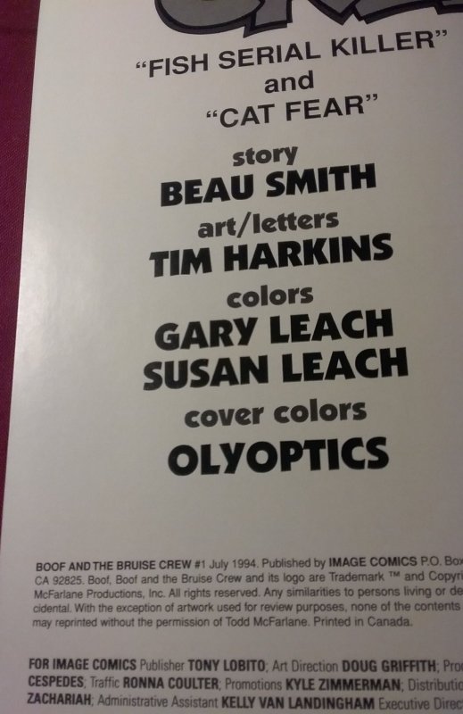 Boof and the Bruise Crew #1 (1994)