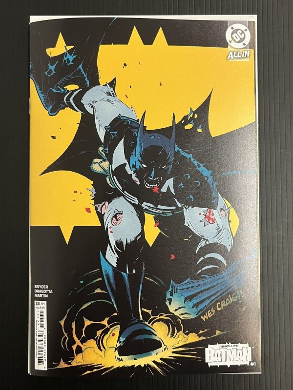 ABSOLUTE BATMAN #1 WES CRAIG VARIANT + ID CARD DC Comics 2024 NM+ PROSHIPPER