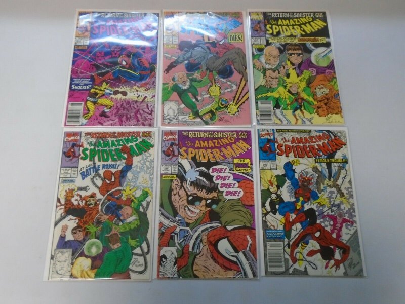 Amazing Spider-Man lot 18 different from #329-350 avg 8.0 VG (1990-91)