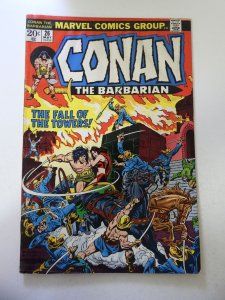 Conan the Barbarian #26 (1973) VG- Condition moisture stains/damage