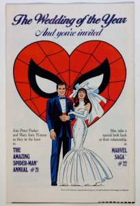 The Amazing Spider-Man #292 (1987) Mary Jane accepts Peter's 2nd marriage pro...