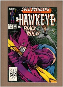 Solo Avengers #7 Marvel Comics 1988 Hawkeye & Black Widow FN/VF 7.0