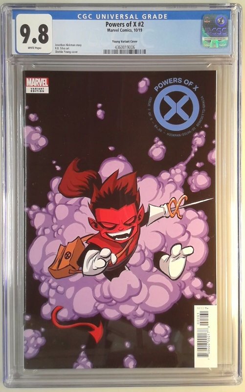 POWERS OF X 2 CGC 9.8 SKOTTIE YOUNG BABY COVER (SLAB GRADE)