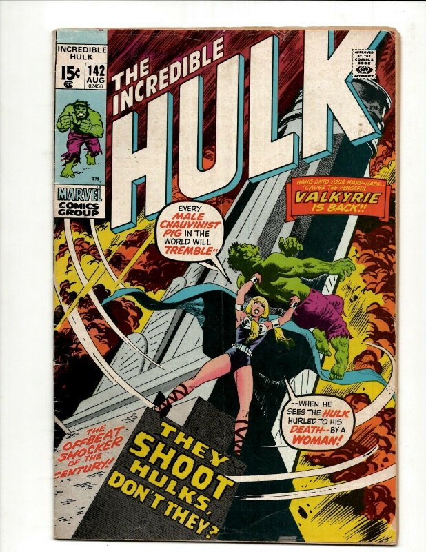 Incredible Hulk # 142 VG/FN Marvel Comic Book Iron Man Captain America Thor BJ1