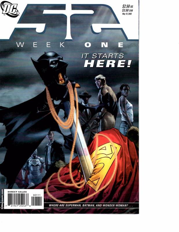 Lot Of 5 52 DC Comic Books #1 2 3 4 5 Batman Superman AK5