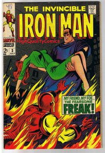 IRON MAN #3, VF+, Freak, Johnny Craig, Movie, 1968, more Silver age in store