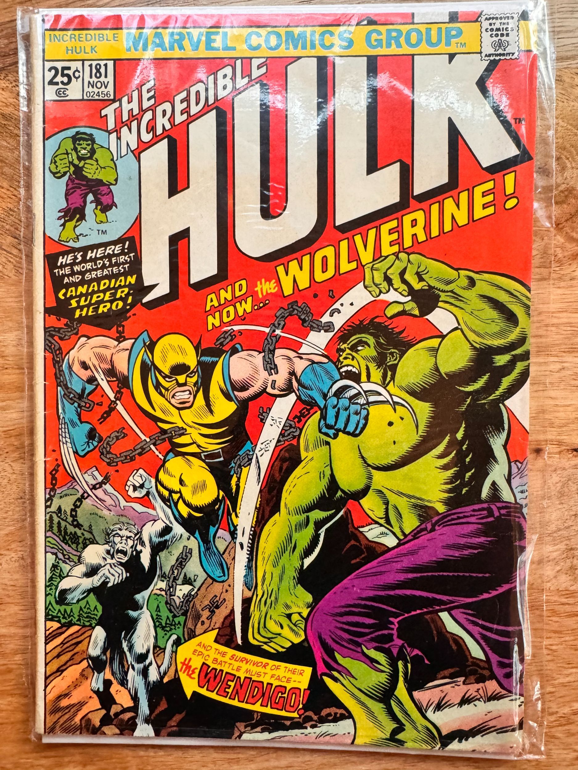 The Incredible Hulk #181 (Marvel 1974) - 1st Appearance of Wolverine ...