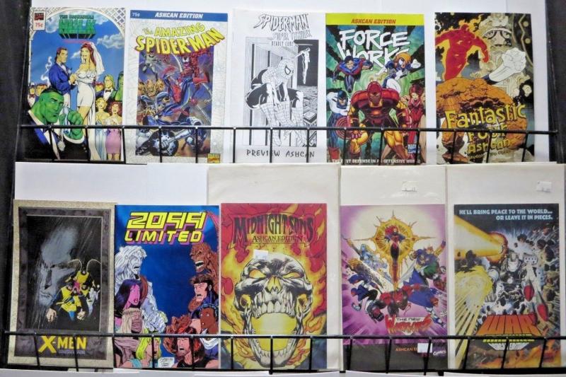 Marvel Ashcan Library - 10 diff - X-Men Spider-Man Fantastic Four Midnight Sons