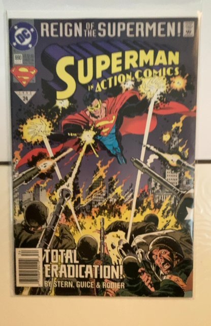 Action Comics #690 Newsstand Edition (1993) Last Son of Krypton 