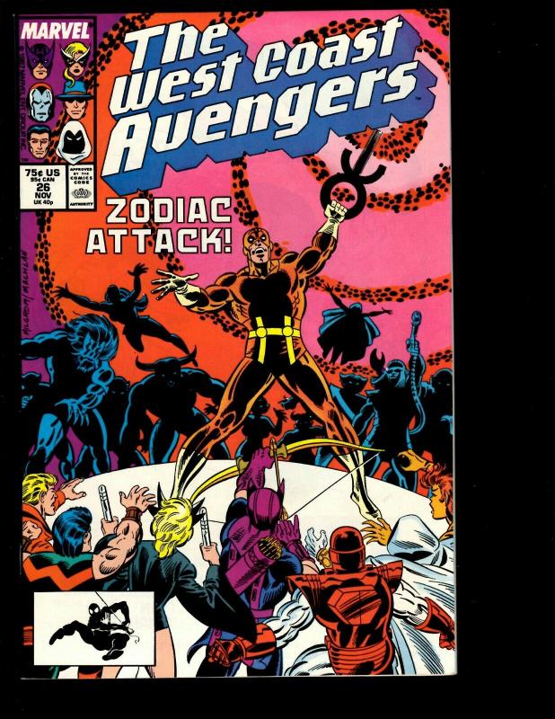 11 West Coast Avengers Marvel Comics # 25 26 27 28 29 30 31 32 33 34 35 GK6