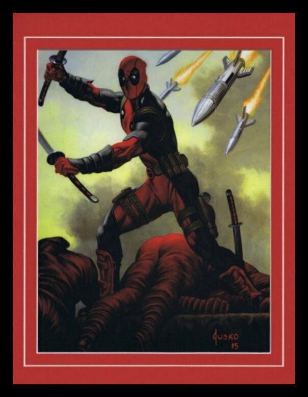 Deadpool X Men Framed 11x14 Marvel Masterpieces Poster Display 