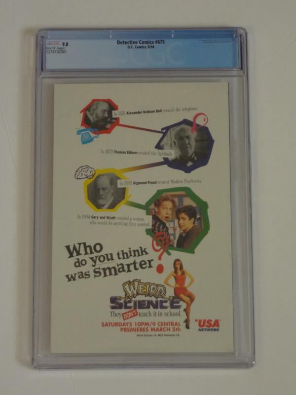 Detective Comics #675 CGC 9.8; Standard edition; Jean-Paul Valley as Batman!!