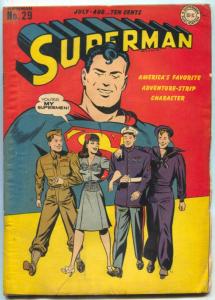 Superman Comics #29 1944-- DC Golden Age VG