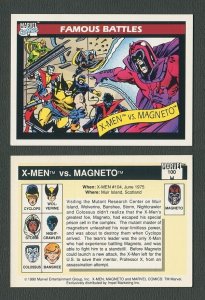 1990 Marvel Comics Card  #100 (X-Men vs Magneto) / NM-MT