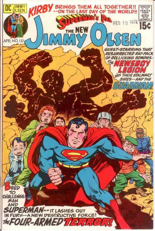 JIMMY OLSEN 137 F-VF April 1971 KIRBY COMICS BOOK