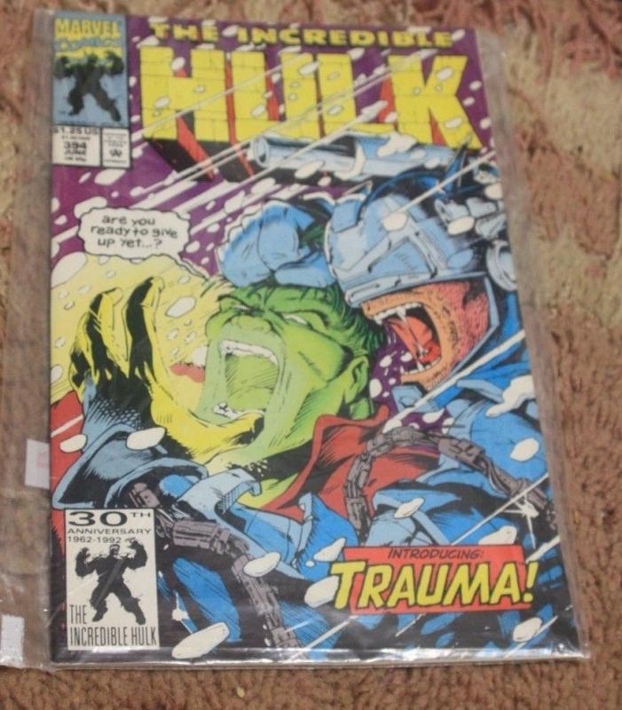 incredible hulk  # 394 1992 marvel   i1st app trauma MARVEL AVENGER 