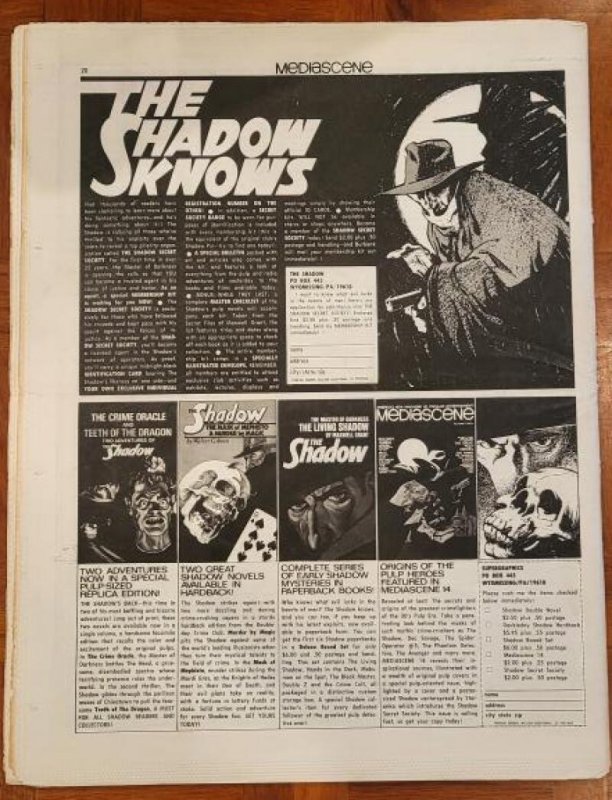 MEDIASCENE #16 VF Richard Corben Bernie Wrightson Robert Howard Large Sized 1975