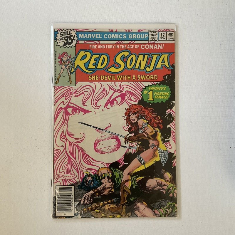 Red Sonja She-Devil With A Sword 12 Near Mint Nm 1978 Marvel