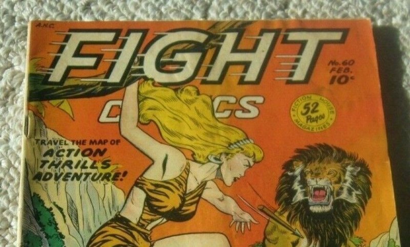 Fight Comics #60 VG- 1949 Golden Age Comic Book Action Adventure Jungle Animals