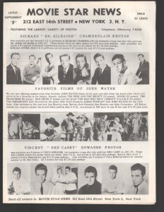 Movie Star News Mail Order Sales Catalog Supplement #F 1960's-Irving Klaw-8 x...
