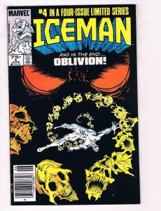 Iceman #4 FN Marvel Comics Limited Series Comic Book X-Men June 1985 DE35