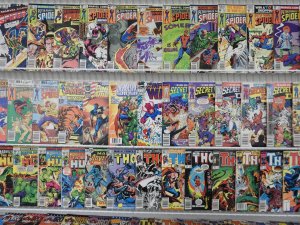 Huge Lot 180 + Comics W/ Spider-man, Thor, Iron Man+ Avg Fine Condition!