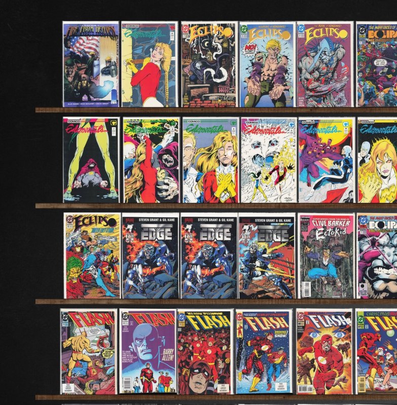 Huge Lot 150+ Comics with The Flash, Elementals, Eclipso, Doom 2099 & More!