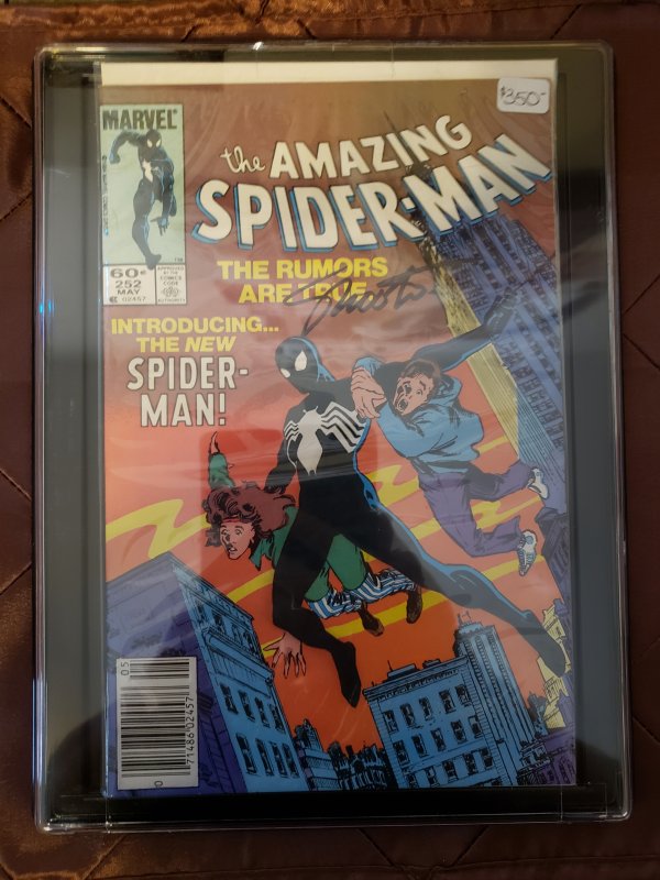 THE AMAZING SPIDER-MAN #252 - 1st Black Suit - Jim Shooter autograph