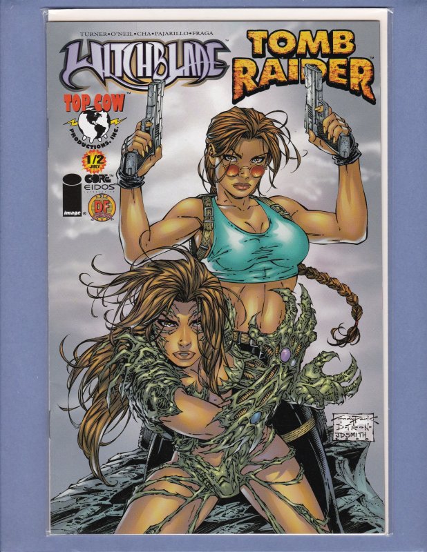 Witchblade/Tomb Raider #1/2 NM- Dynamic Forces Variant w COA #1040/7500 Top Cow